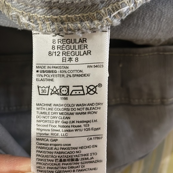 Gap Stretch Easy Leggings Size 29R in Good Used Condition Light Gray - Picture 9 of 9